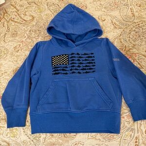 Columbia Blue Fish Flag Kids Hoodie Size XXS (4/5)